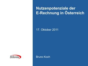 Nutzenpotenziale der E-Rechnung in Ãsterreich - Billentis