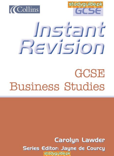 Business Studies Collins Revision Guide. - StudyGuide.PK