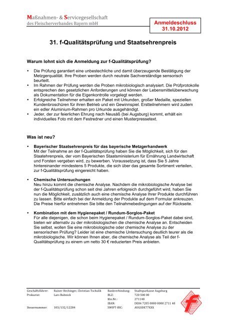 f-QP - Zusatzinfos - Fleischerverband Bayern