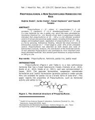 propyrisulfuron, a new sulfonylurea herbicide for rice - Wssp.org.pk