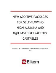 New additive packages for self-flowing high-alumina and ... - Elkem