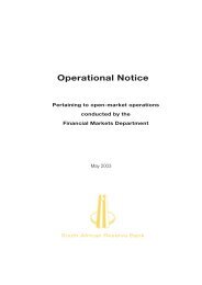 Operational Notice - South African Reserve Bank