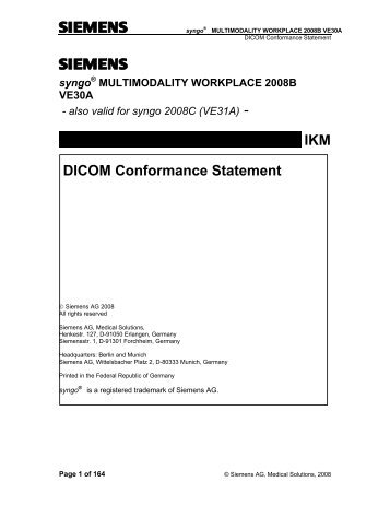 DICOM Conformance Statement - Siemens Healthcare