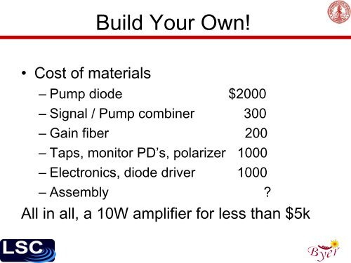 High Average Power Fiber Lasers for LIGO