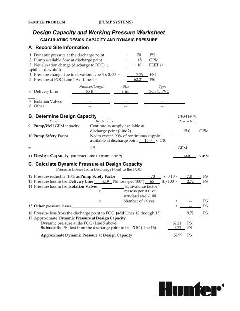 Irrigation Professionals with questions about ... - Hunter Industries