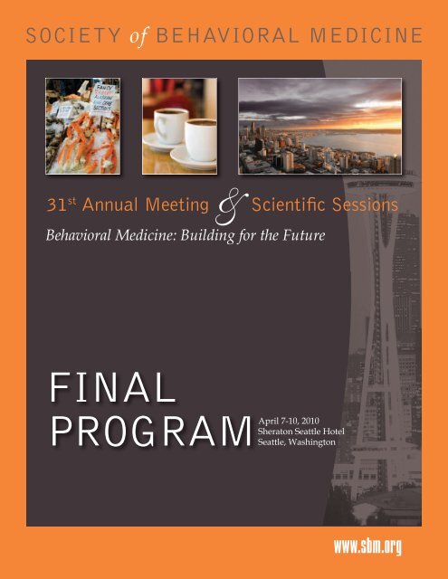FINAL PROGRAM - Society of Behavioral Medicine