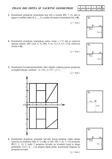 PISANI DIO ISPITA IZ NACRTNE GEOMETRIJE