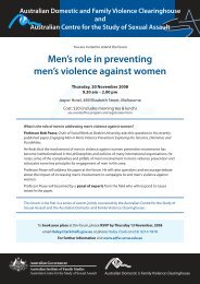 Men's role in preventing men's violence against women - XY online