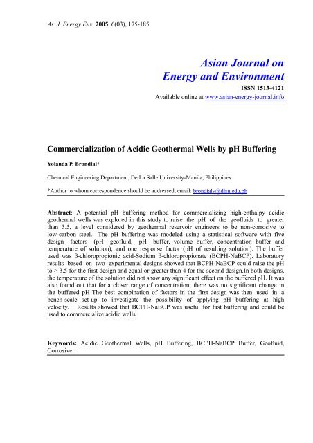 Commercialisation of acidic geothermal wells by ph buffering