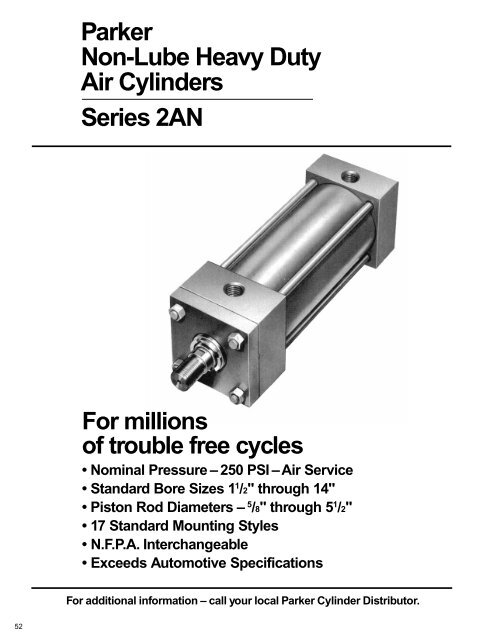 Pneumatic Cylinder Bore Size Chart