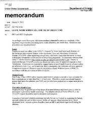 memorandum - DOE Oak Ridge Operations