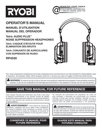 OPERATOR'S MANUAL - Home Depot