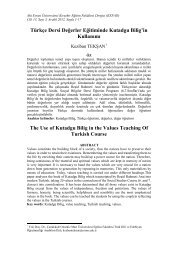 TÃ¼rkÃ§e Dersi DeÄerler EÄitiminde Kutadgu Bilig'in ... - KEFAD