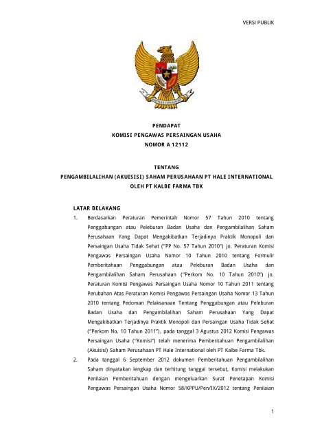 Tidak Ada Dugaan - KPPU