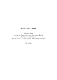 Solid State Theory - Institut für Theoretische und Angewandte Physik ...