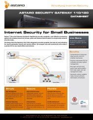 Astaro Security Gateway 110-120 Datasheet - FirewallShop.com