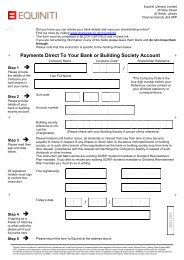 Payments Direct To Your Bank or Building Society Account + ... - Shire