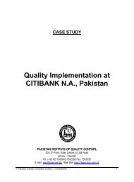 Quality Implementation at CITIBANK - PIQC