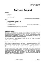 Tool Loan Contract - Kostal