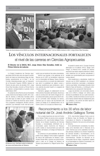 Lunes 30 de abril del 2007 - Publicaciones - Universidad JuÃ¡rez ...