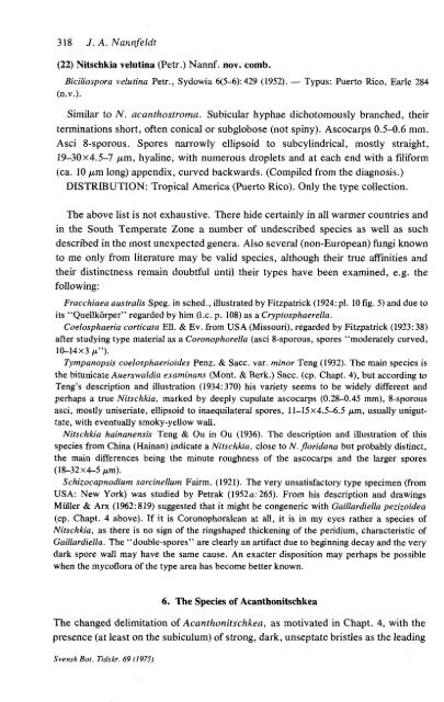 Stray Studies in the Coronophorales (Pyrenomycetes) 4-8 - ASCOfrance