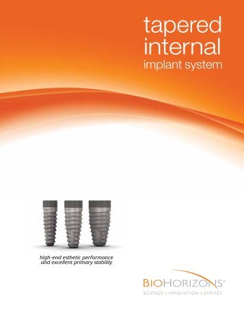 Tapered Internal Dental Implant Catalog - BioHorizons