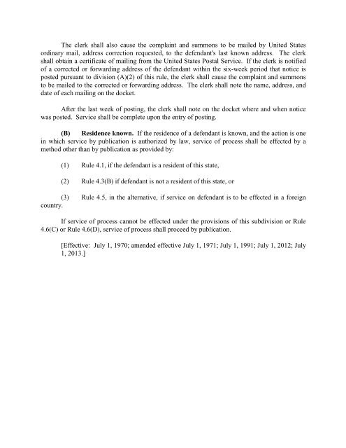 RULES OF CIVIL PROCEDURE - Supreme Court