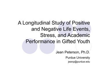A Longitudinal Study of Positive and Negative Life Events, Stress ...