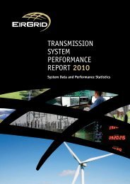 TRANSMISSION SYSTEM PERFORMANCE REPORT 2010 - Eirgrid