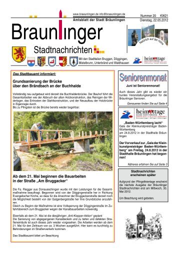 Stadtnachrichten - Stadt Bräunlingen