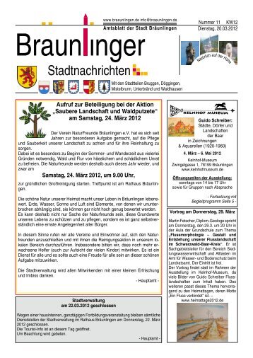 Stadtnachrichten - Stadt Bräunlingen