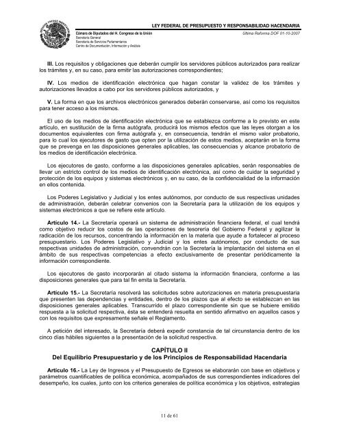 ley federal de presupuesto y responsabilidad hacendaria - Normateca