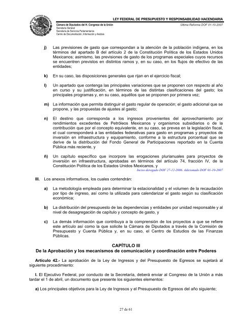 ley federal de presupuesto y responsabilidad hacendaria - Normateca