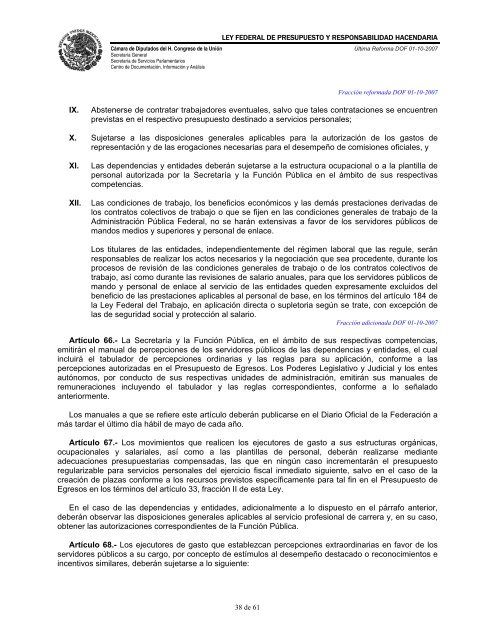 ley federal de presupuesto y responsabilidad hacendaria - Normateca