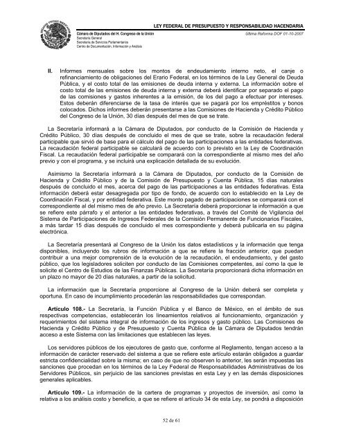 ley federal de presupuesto y responsabilidad hacendaria - Normateca