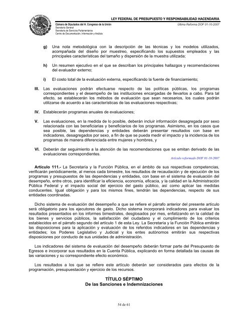 ley federal de presupuesto y responsabilidad hacendaria - Normateca