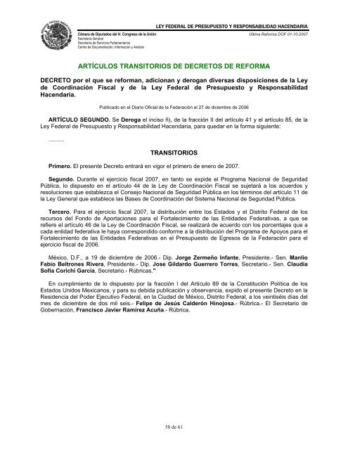 ley federal de presupuesto y responsabilidad hacendaria - Normateca