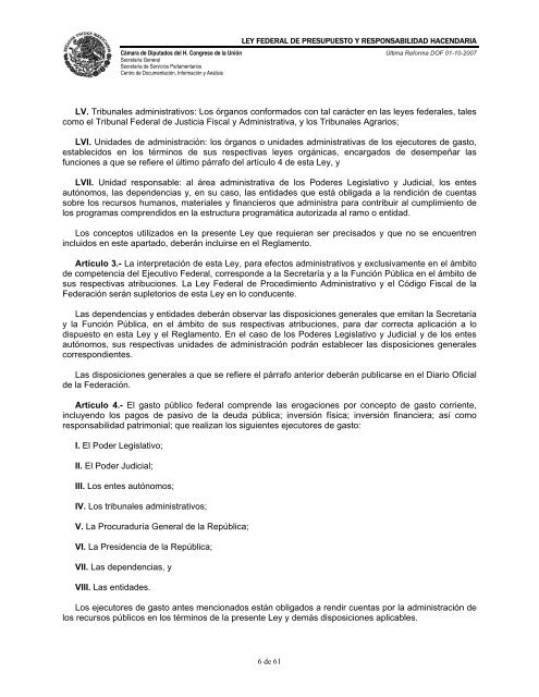 ley federal de presupuesto y responsabilidad hacendaria - Normateca