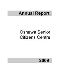Annual Report - Oshawa Senior Citizens Centres