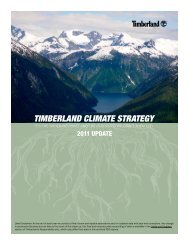 Timberland Climate Strategy report - Timberland Responsibility