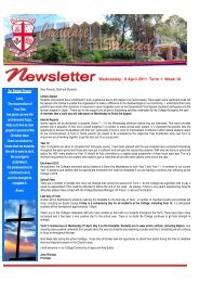 Newsletter April 6 2011 - Marist College Kogarah