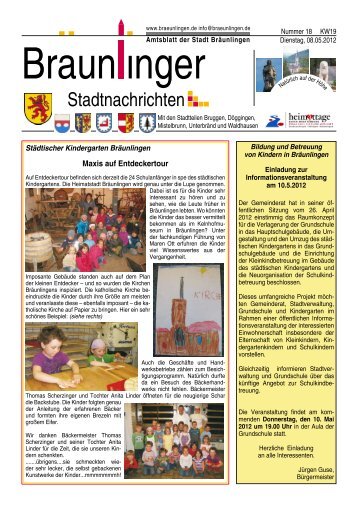 Stadtnachrichten - Stadt Bräunlingen