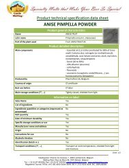 ANISE PIMPELLA POWDER - Castle Malting