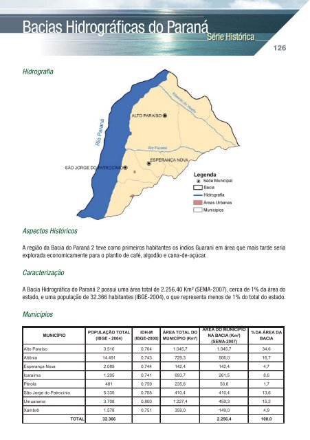 Bacias Hidrográficas do Paraná - Secretaria do Meio Ambiente e ...