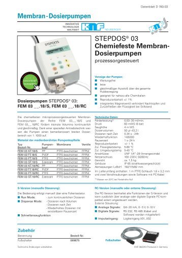 Membran-Dosierpumpen - KNF