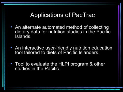 The Pacific Tracker (PacTrac)