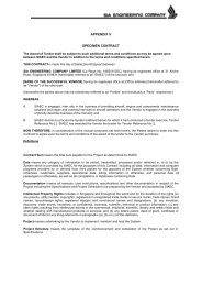 APPENDIX V SPECIMEN CONTRACT - SIA Engineering Company