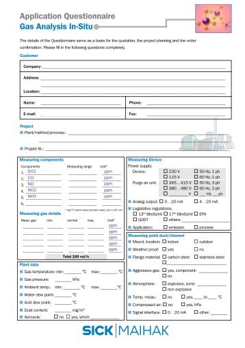 Technical Questionnaire