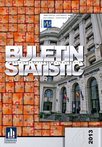 Buletin Statistic Lunar - Nr. 4/2013 - Institutul National de Statistica