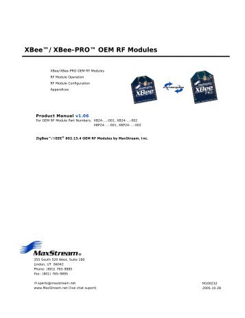 XBeeâ¢/XBee-PROâ¢ OEM RF Modules - Picaxe